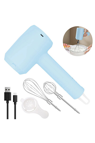 choice2 SKY BLUE Electric Blenders Wireless Handheld 3-Speeds Electric Mixer ...