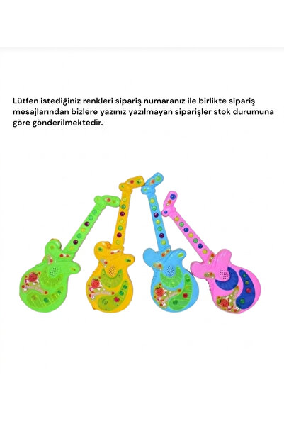 CharmPlay Müzikli Gitar Oyuncak Çocuklar İçin Işıklı ve Sesli Eğitici Gitar H...