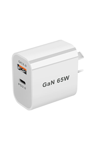Choice1 شاحن USB بتقنية GaN بقوة 65 واط مع قابس أسترالي وأوروبي وأمريكي وبريط...