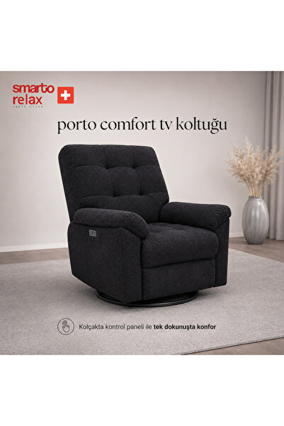 Smarto relax Porto Elektrikli Döner Sallanan Mekanızmalı ayak uzatma TV , bab...
