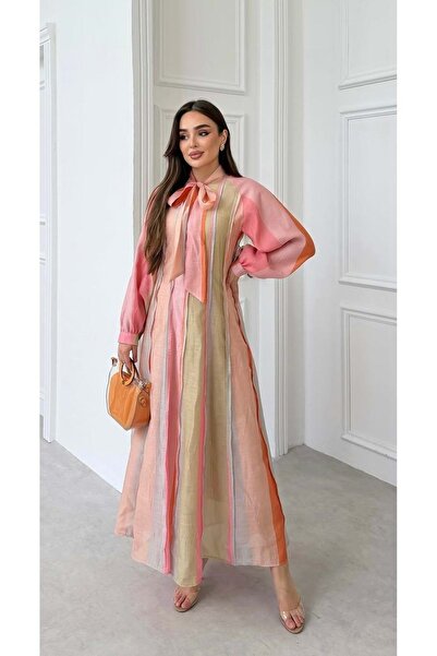 Sole 26Y4410 ELBİSE RENKLİ YAKA BAĞLAMA PEMBE