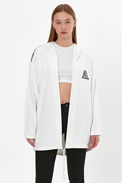 ALEXANDERGARDI Hooded Shoulder Detailed Long Cardigan (B22-30305)