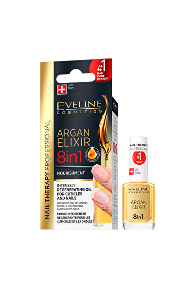 Eveline Cosmetics Eveline Argan Elixir 8’i 1 Arada Argan Yağlı Besleyici Tırn...