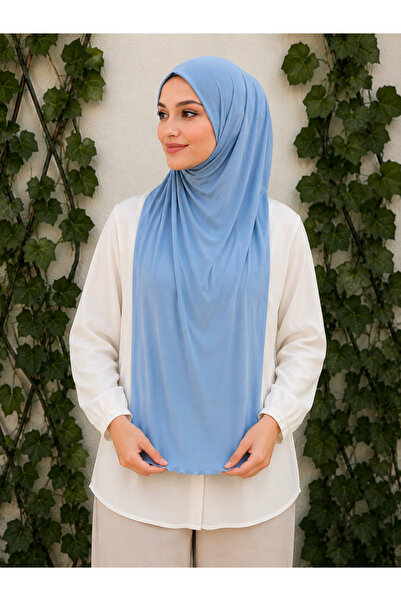 Blotch Premium Lycra Sandy Fabric Baby Blue Jersey Shawl