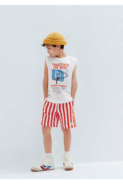 Mavi Striped Orange Shorts 6410032-91484