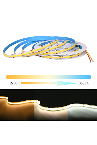 Choice 5m DC24V 2700K to 6500K UL Listed COB CCT LED Strip Light 2700K to 650...