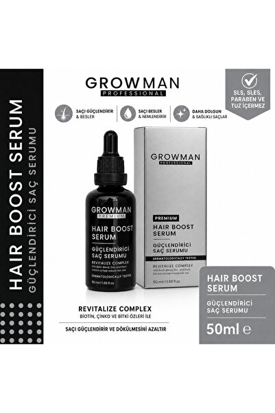 growman Saç Köklerini Destekleyen Serum 50 ml | Yoğun Bakım & Güçlendirici