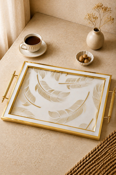 Enza Ilgaz Tea Coffee Breakfast and Presentation Tray 48 X 29 cm