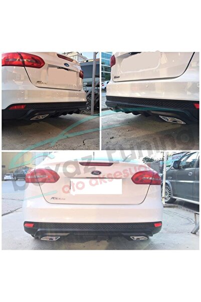 Universal Ford Focus 4 Difüzör Arka Tampon Çift Egzoz Çıkışlı