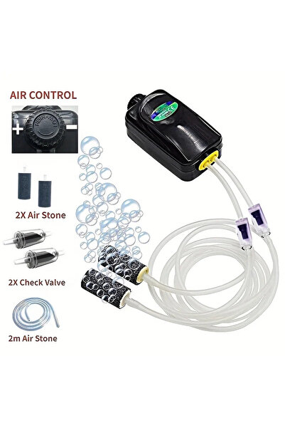 Choice1 EU PULE SOBO Aquarium Oxygen Pump Aquarium Supplies 738M Double Hole ...