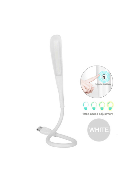 Choice White Mini Portable USB LED Light Touch Sensor Lights Dimmable Adjusta...