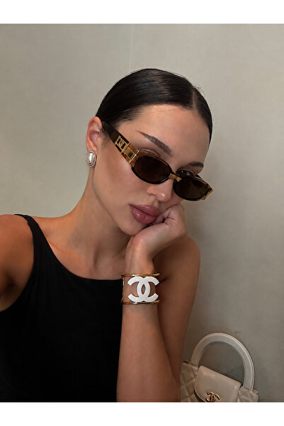cavezzo Rectangular Brown Ring Unisex Sunglasses Yw8032lh-b