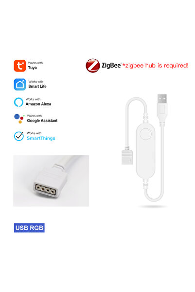 Choice Zigbee 5V RGB 4Pin Tuya WiFi Zigbee 3.0 LED Controller DC5V 4pin RGB 5...