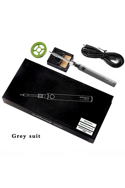 Choice1 GRAY 5V Micro Soldering Iron USB Battery Wireless Soldering Iron Port...