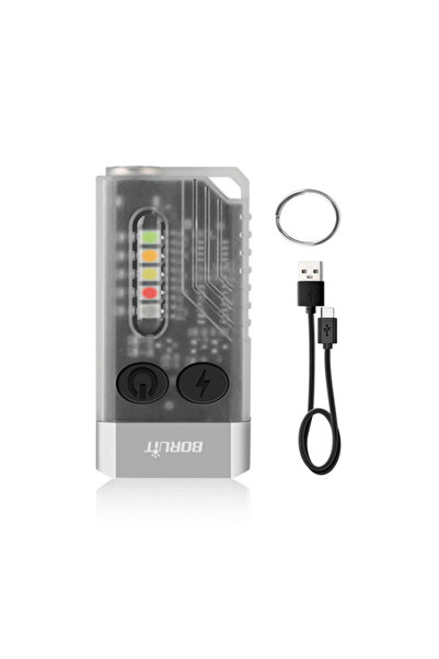 Choice Fixed focus White BORUiT V10 EDC Keychain Flashlight Type-C Rechargeab...