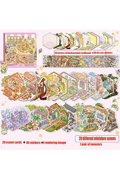 Choice Pink The 61-Piece Set Includes 20 Scene Cards, 40 stickers, and 1 Pair...