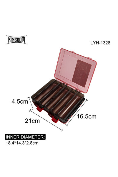 Kingdom LYH-1328 Fishing Lure Tackle Boxes 10 14 Compartments Plastic Fishing...