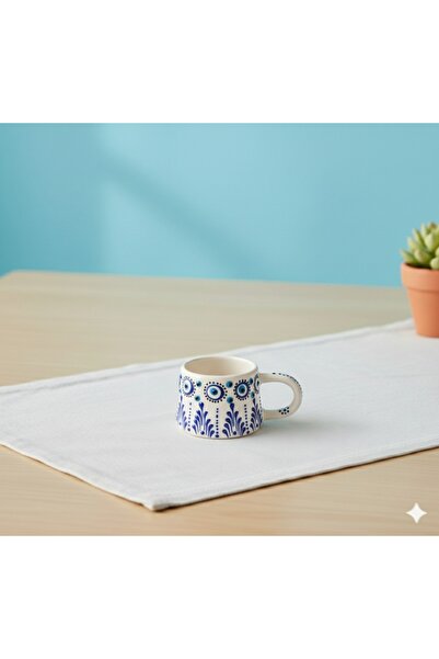 Artiser Evil Eye Decorated Ceramic Mug, Evil Eye Decorated Ceramic Mug, Handm...