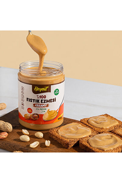 HEYNUT Şeker ilavesiz %100 Fıstık Ezmesi (Akışkan) 800g