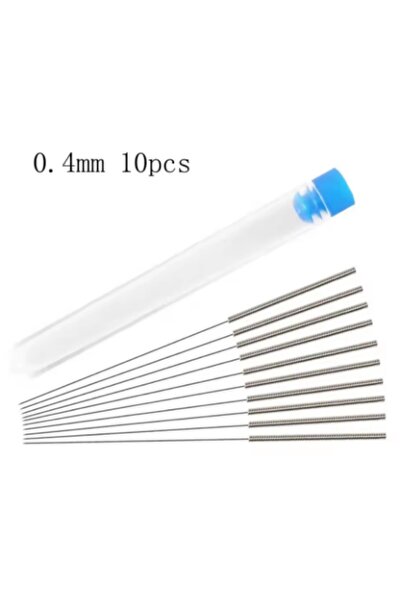 Choice 0.4mm 10PCS 3D Printer Nozzle Cleaning Kit Stainless Steel Nozzle Clea...
