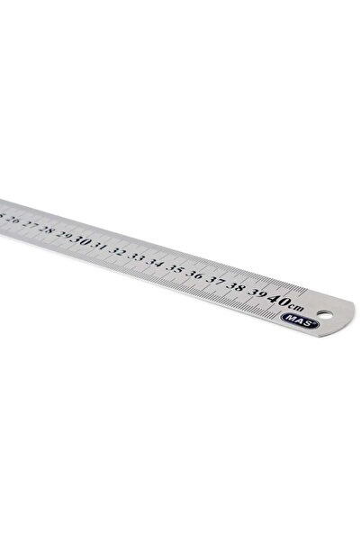Mas Steel Ruler 40 cm Numbers Are Pressed Printing