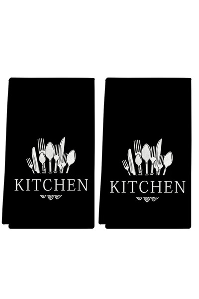 Choice 2pcs black 2-piece set, black letter logo kitchen utensils, kitchen to...