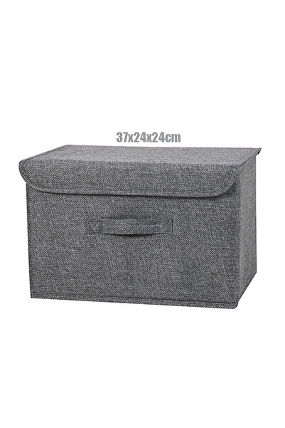 Choice 37X24X24CM Washable Cotton Linen Fabric Folding CD Storage Box Foldabl...