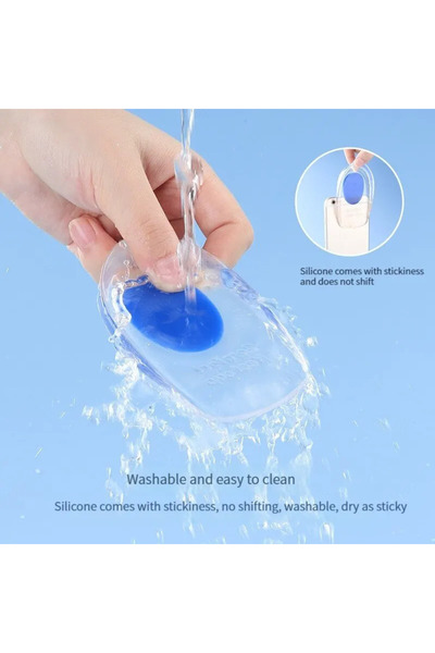 Choice Blue 1 Pair Silicone Heel Pad Thickened Sports Cushioning U-Shaped Hal...