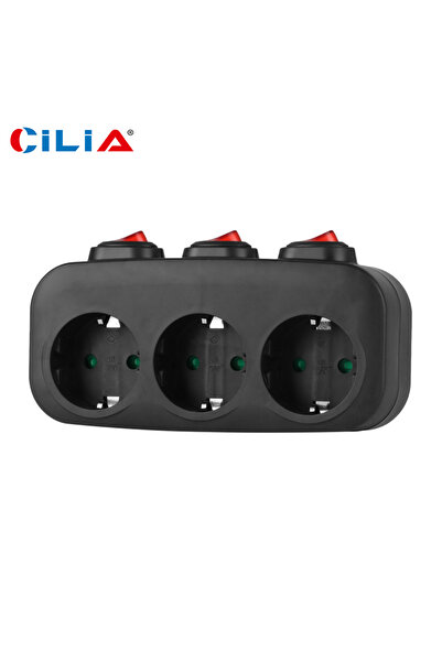 choice2 Type 12 CILIA 1/2pcs EU Plug, 3-in-1, Wall Outlet with 3 Switch Contr...