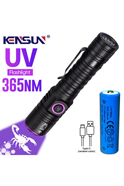 Choice 365NM 365/395nm UV Flashlight Zoom Type-C USB Rechargeable Black Light...