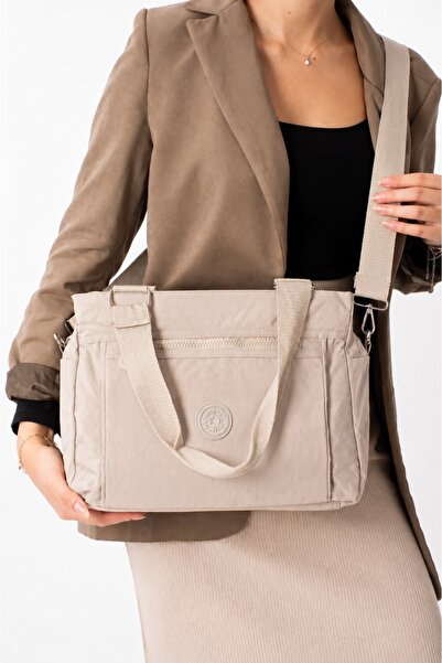 Kılinkır Women's Cross Strap Shoulder Bag Multi-Eye Zippered Inside Lining
