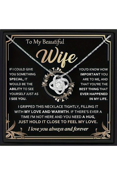 Choice Silvery Bohemian Love Knot Necklace for Wife - Perfect Gift for Wife, ...