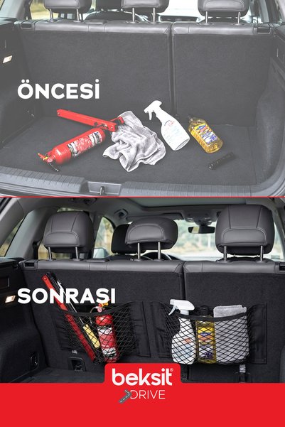 BEKSİT Drive In-Car Organizer Pocket Net (40X25)