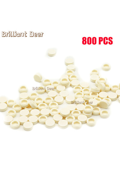 Choice5 White 800PCS FLAT Tile 1x1 Dots Round Bricks 35381 98138 MOC DIY Buil...