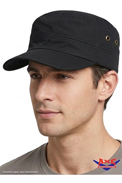 AXE SPORTSWEAR Yazlık Siyah Renk Arkası Cırtlı Ayarlanabilir Castro Cap Kep A...