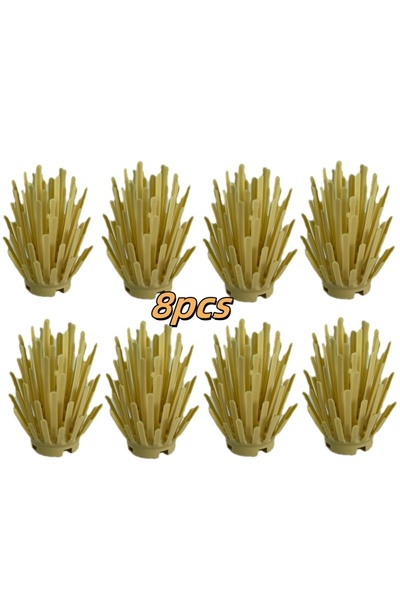 Choice1 8pcs Sand Grass Shrub Plant 8pcs Building Blocks DIY Toys Farm Plants...