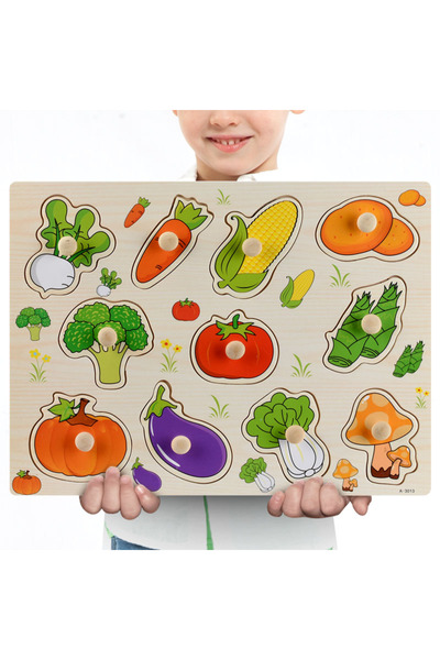 Choice27 A3013 Montessori Wooden Puzzles Hand Grab Boards Toys Tangram Jigsaw...