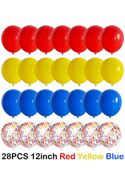 Choice As picture No1 Carnival Circus Balloons Set Red Blue Yellow Confetti B...