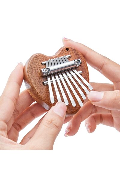 choice2 Heart Style Mini Kalimba 8 Key Thumb Piano 1 Pack Water Drop Style Cu...