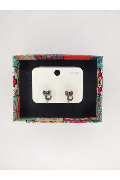 ÖZÇTAKI Steel Children's Earrings - Clip-On (Non-Pierced) - Cat Model - for N...