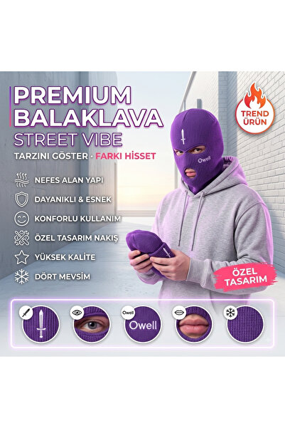 FG KONNİCHİWA MOR KIRMIZI VE PEMBE Kar Maskesi (Balaclava) UnisexStreet Style...