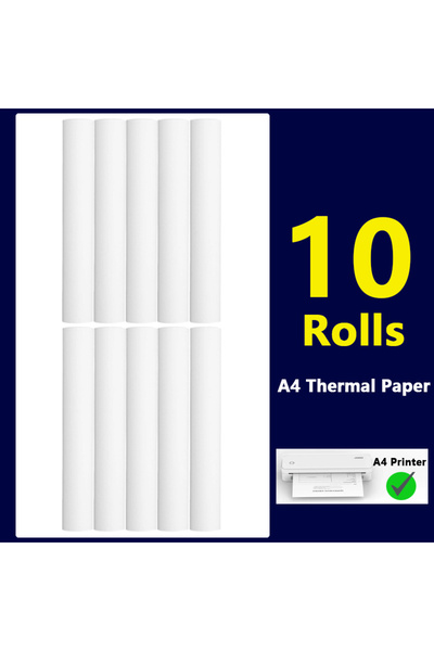 Choice1 10 Rolls A4 Thermal Paper 2/6/10 Rolls A4 Quick-dry Thermal Paper For...