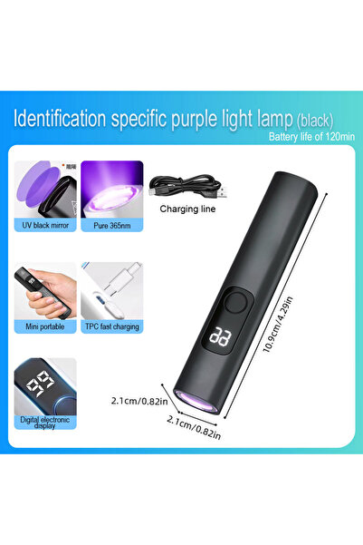 Choice S86 black 365NM Purple Light Lamp UV Fluorescent Agent Detection USB C...
