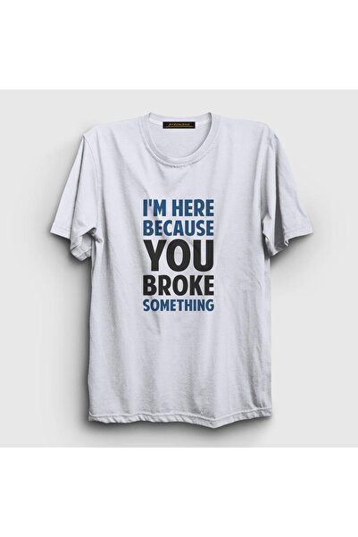 Presmono Unisex White Broke Developer Software T-shirt331158tt