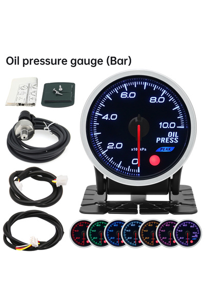 Choice Oil Press Gauge bar 52mm 8 Colors Car Gauge Oil Pressure Bar PSI Water...