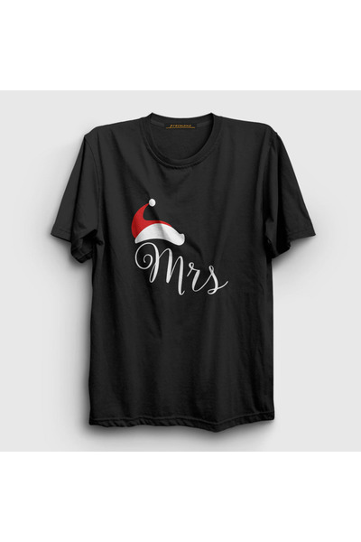 Presmono Unisex Black Mrs New Year Christmas T-shirt271063tt