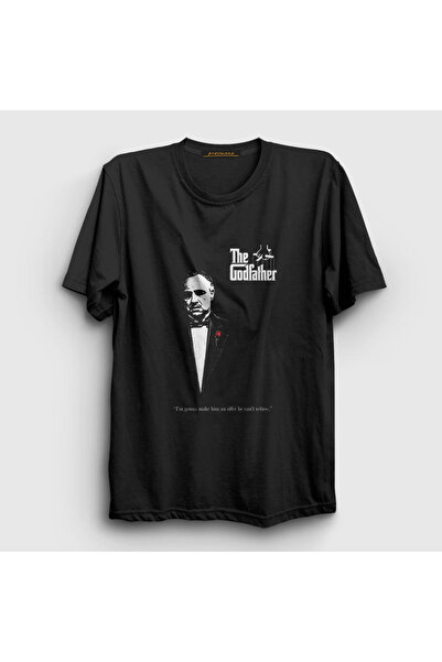 Presmono Unisex Black Offer Movie Baba The Godfather T-shirt252123tt