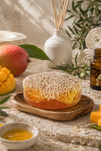 Dermolive Mango Pumpkin Fiber Soap - 1 Piece (110 g)