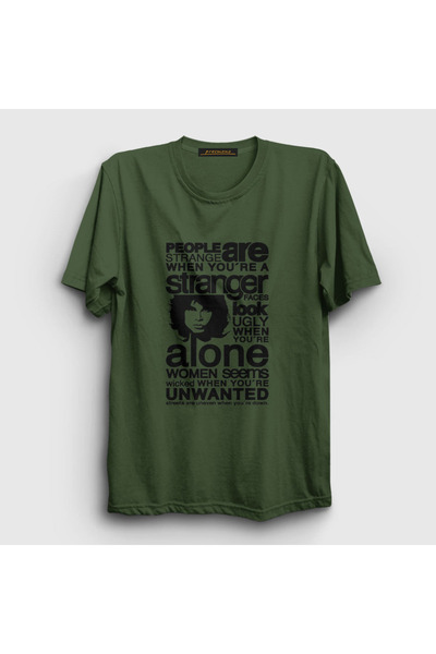 Presmono Unisex kaki Stranger The Doors T-shirt 116598tt