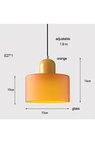 Choice Warm White Orange Nordic Modern Glass Bedroom Bedside Long Line Small ...